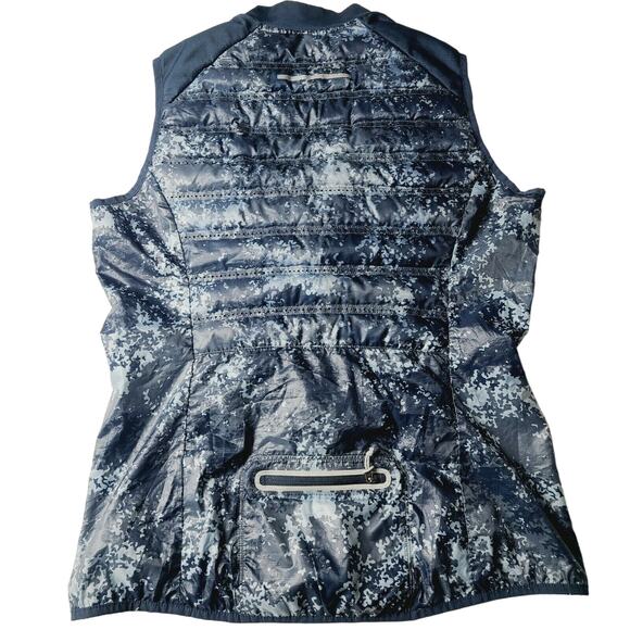 Nike Women’s Aeroloft 800 Blue Gray Camouflage Full Zip Puffer Vest Size Large - Picture 9 of 10